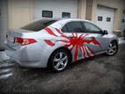 Аэрография на Honda Accord Японский флаг