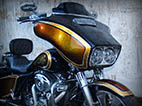 Аэрография на мотоцикле Harley-Davidson Шансон