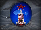 Аэрография с Московским Кремлём на шлеме Bell