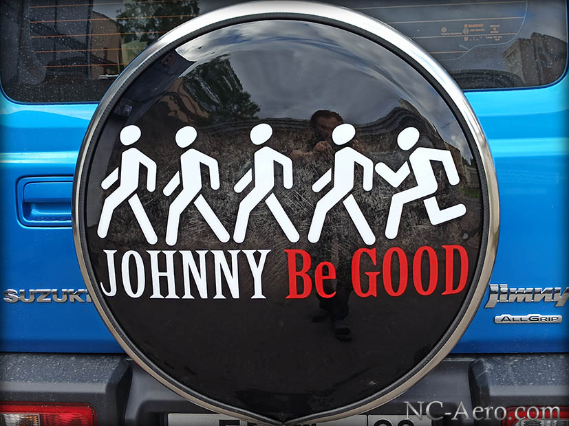 Чехол запасного колеса с аэрографией для автомобиля Suzuki Jimny Johnny Be Goode